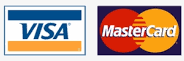 Visa and Mastercard logos